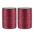 thumbnail image 1 of Unique Bargains 2 Pack Thin Waxed Thread 137 Yards 0.55mm Polyester String Cord for Machine Sewing Hand Quilting Weaving, Maroon, 1 of 5
