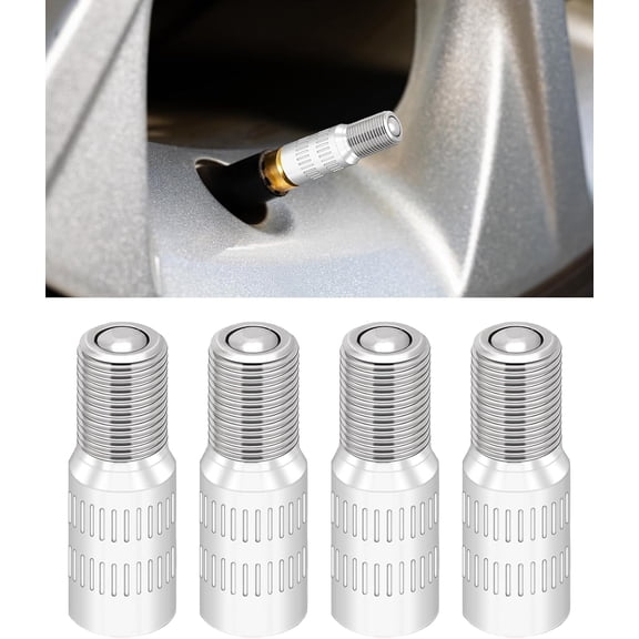4PCS Valve Stem Extension,Car Accessories Tire Valve Extender,27MM Tire Valve Extension,Brass Valve Stem Extenders,Wheel Tire Cap Extender,Suitable for Most Car Motorcycle Bike Truck