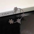 thumbnail image 3 of Boucles d'Oreilles Flocon de Neige Non Percées Design Féminin Boucles d'Oreilles Diamant, 3 of 9