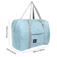 thumbnail image 3 of Injueey Bolsa de viaje impermeable de nailon, bolsa de lona plegable Unisex, organizadores, cubos de embalaje de gran capacidad, bolsas de Almacenamiento y organización del hogar azul claro, 3 of 6