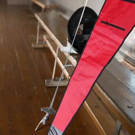 SOPOTUTU Red Portable Fencing Sword Case Bag with Dual Sword Protection and Carry Strap