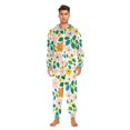thumbnail image 3 of FORMRS Onesies Pajama for Adults Unisex Hoodie Winter Jumpsuit One Piece Sleepwear, Sizes S-2XL, Retro Orange Floral, 3 of 7