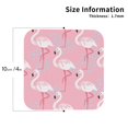 thumbnail image 3 of Pofeuu Pink Flamingo Print Leather Coasters Set of 6, Round Cups Mugs Mat Pad for Home Kitchen Heat Resistant Drink Coasters,Square, 3 of 7
