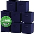 thumbnail image 2 of Fabric Storage Cubes for Cube Organizer - 8 Pack Heavy Duty Beige Storage Bins - 11 Inch Cube Storage Bin, Use As A Clothes Storage Box In Closet, Bas, 2 of 4
