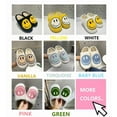 thumbnail image 5 of Cute Smile Face Slippers, Retro Soft Plush Furry Fluffy Indoor Outdoor Comfy Warm Fleece Lined Fuzzy Slip-on with Memory Foam Happy Face Slippers Cartoon Non Slip Smile Slippers for Winter, 5 of 6