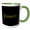 Green/White, variant on 3drose, Johnson Popular Baby Boy Name in America. Yellow on Black Gift, Charm, 11oz Two-tone Black Mug