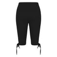 thumbnail image 5 of Jxximdong Running Shorts for Women, Plain Lace Up Bow High Waist Yoga Pants Lightweight Comfortable Soft Casual Pajama Leggings, Black Women's Casual Shorts, 5 of 5
