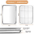 thumbnail image 4 of Vesteel 16 inch Air Fryer Pan with Basket Set of 2, Stainless Steel Oven Crisper Tray for Baking, Roasting, and Healthy Cooking, Dishwasher Safe, 4 of 8