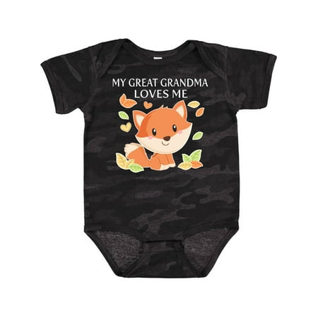 

Inktastic My Great Grandma Loves Me- Little Fox Gift Baby Boy or Baby Girl Bodysuit