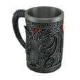 thumbnail image 1 of Gothic Metallic Blackened Silver Dragon Decorative Tankard, 1 of 3