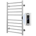 thumbnail image 1 of Gymax 10-Bar Wall Mount Electric Towel Warmer Rack, Stainless Steel, 1 of 10