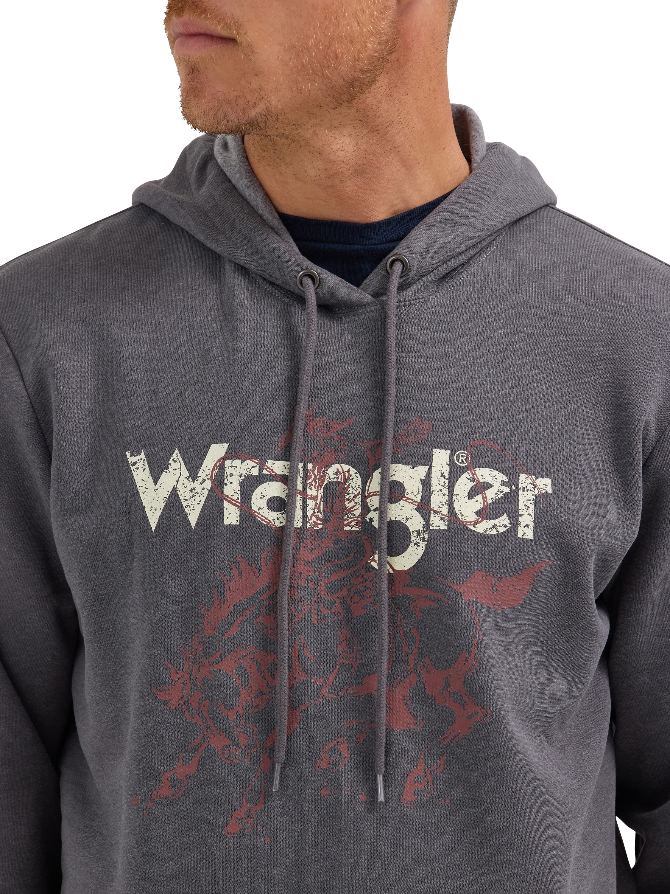 Wrangler® Men's and Big Men's Regular Fit Graphic Hoodie, Sizes S-2XL