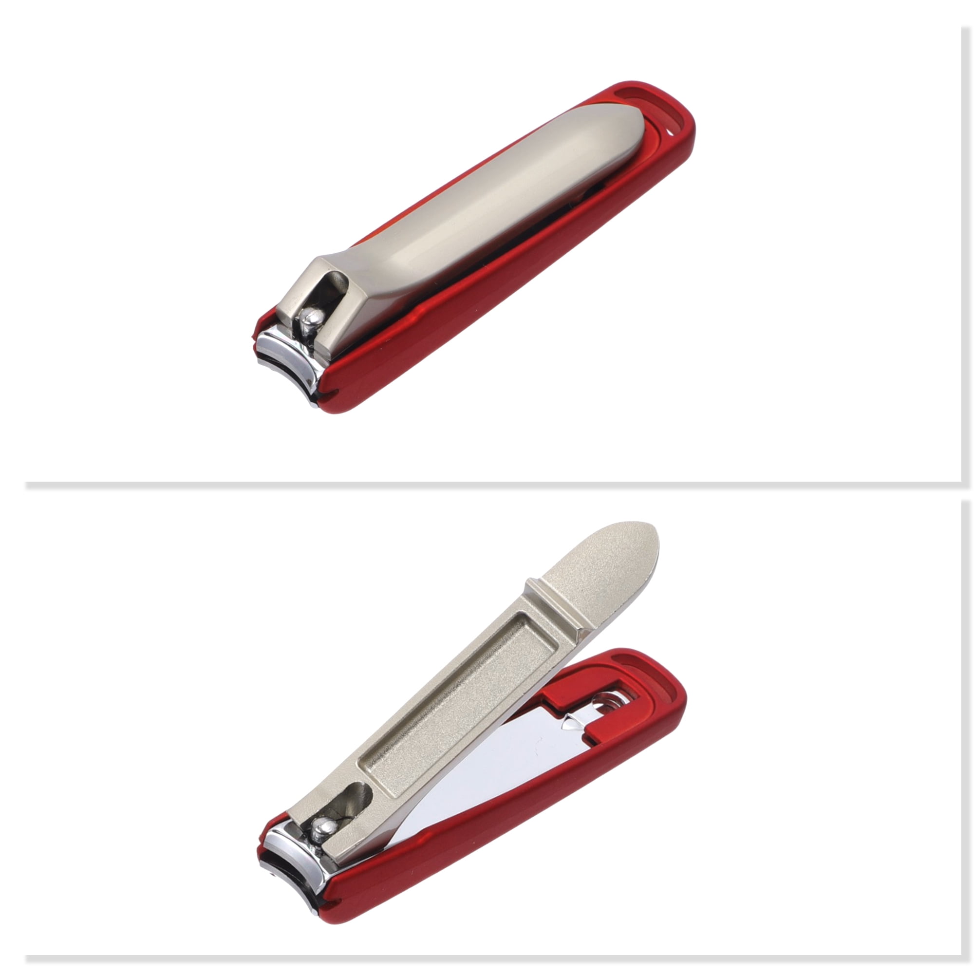 Unique Bargains Portable Splash-Proof Nail Clippers Kit 1 Set Red