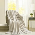 Better Homes & Gardens Polyester Velvet Plush Throw, Beige, 50" x 72