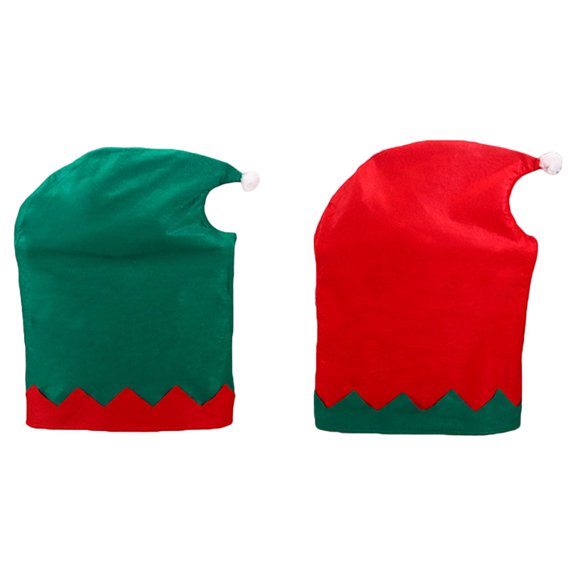 HONITANO 4pcs Christmas Elf Chair Cover, Non Woven Cloth Slipcover for Dinner