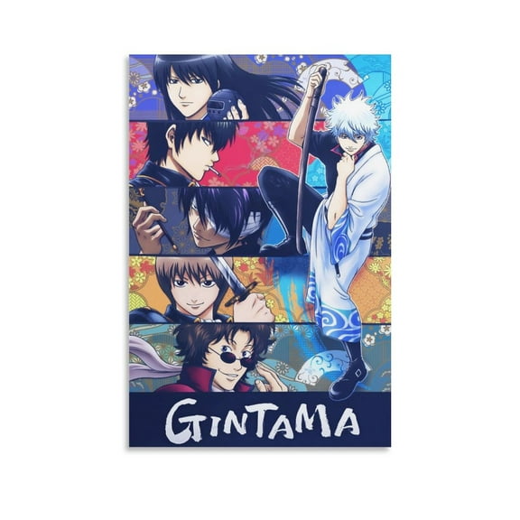 Gintama Japanese Anime Poster Wall Art Poster Gifts Bedroom Prints Home Decor Hanging Picture Canvas Painting Posters 20x30inch(50x75cm)