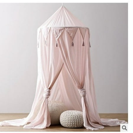 Kid Baby Bed Canopy Bedcover Mosquito Net Curtain Bedding Round Dome Tent Cotton