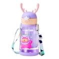 thumbnail image 2 of Botella de agua con forma de cuerno de ciervo y pajita | Taza con diseño de cuerno de ciervo para adultos y niños | Vaso térmico portátil a prueba de fugas, 2 of 6