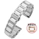 thumbnail image 3 of Pulsera de cerámica para hombre y mujer, correa de reloj de acero inoxidable combinada de 12, 14, 15, 16, 18, 20 y 22 mm, correa de reloj de pulsera de moda, 3 of 5