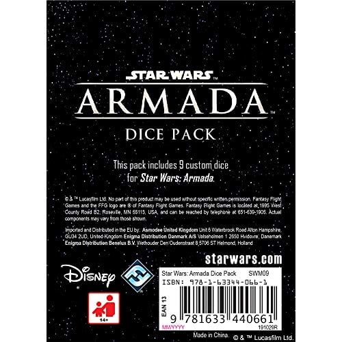 Star Wars Armada Dice Accessory Pack | Juego de batalla de miniaturas | Juego de estrategia para adultos A Fantasy Flight Games Fantasy Flight Games