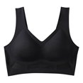 thumbnail image 4 of Lovskoo Women's Bra Breathable Plus Size Back Seamless Sports Bra Comfort Everyday Bra Black, 4 of 5