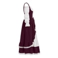 thumbnail image 3 of Smsaxvxz Halloween Costumes for Women Fashion Medieval Renaissance Costume Maxi Dress Purple 2XL, 3 of 7