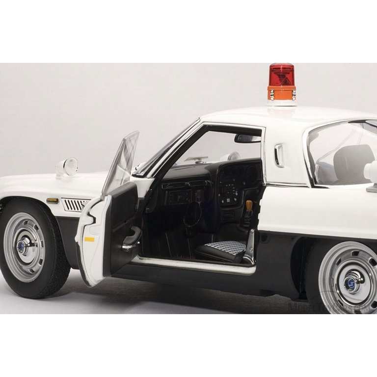 Make Up LSJ MAZDA COSMO SPORT パトカー Mazda Cosmo Sport Japan Police, White - Auto Art 75935 - 1/18
