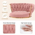 thumbnail image 4 of Juego de 2 taburetes de bar VECELO con altura de mostrador ajustable, color rosa, 4 of 7