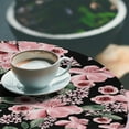 thumbnail image 3 of Ambesonne Floral Fitted Round Tablecloth, Flowers Garden Watercolor, 45"- 56" Diameter, Pastel Pink Hunter Green, 3 of 5