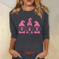 thumbnail image 2 of IROINNID Deals Breast Cancer Pullover for Women Breast Cancer Awareness Comfy Printed Loose T-shirt 3/4 Sleeves Blouse Round Neck Tops,Gray, 2 of 5