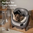 thumbnail image 3 of CATLINK Open Self Cleaning Litter Box for Multiple Cats, 5GHz Automatic Litter Box Health Monitor, Large XL Kitty Size, Odor Control, Indoor, with Litter Bags, 3 of 14