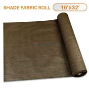 TANG Sunshades Depot 16' x 32' Shade Cloth 180 GSM HDPE Brown Fabric Roll Up to 95% Blockage UV Resistant Mesh Net
