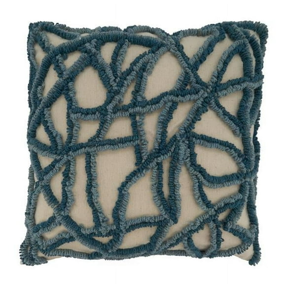 Saro Lifestyle Cracked Mosaic Embroidered Down Filled Throw Pillow