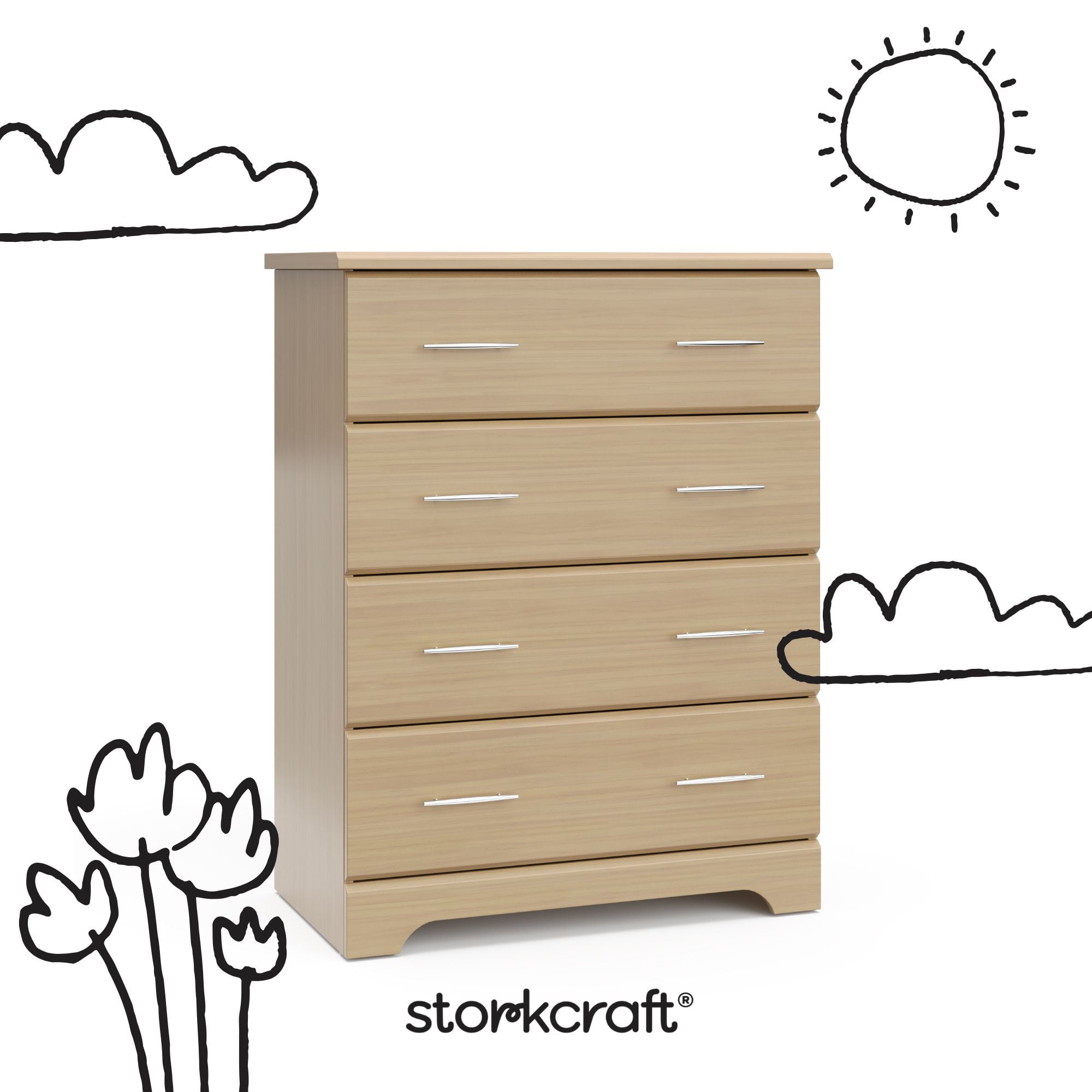 Storkcraft Brookside 4 Drawer Nursery Chest, Driftwood