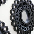 thumbnail image 2 of Northlight Set of 3 Round Black Cascading Angular Orbs Mirrors 9.5", 2 of 4
