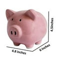 thumbnail image 2 of Pink Piggy Banks, Piggy Bank for Girls Boys Kids A New for White Piggy Bank for Boys,Girls,Kids,Adult Coin Bank (Pink), 2 of 2