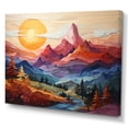 thumbnail image 2 of Designart "Sharp Peaks The Colorful Mountains II" Modern Wall Art Living Room, 2 of 5