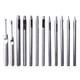 thumbnail image 1 of juego/12 piezas de perforadoras profesionales para cinturón, herramienta para perforar cinturones de cuero, para bricolaje, para el hogar y la tienda (plateadas), 1 of 8