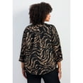 thumbnail image 2 of Avenue Women's Plus Size Hailey Zip Front Pintuck Blouse, 2 of 2