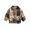 Khaki 4, variant on KOMOO Toddler Baby Flannel Jacket Long Sleeve Lapel Corduroy Jacket Button Elastic Hem Plaid Shacket Jacket