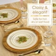 thumbnail image 3 of Wedding Disposable Dinnerware Set | 20 Chargers, 20 Dinner Plates and 20 Salad Plates | Golden Glare Collection (Ivory/Gold), 3 of 7