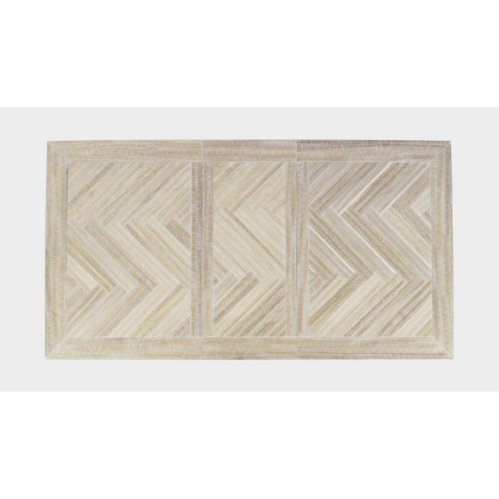 Jofran Fairview Transitional Herringbone Distressed Acacia Extension 78" Dining Table
