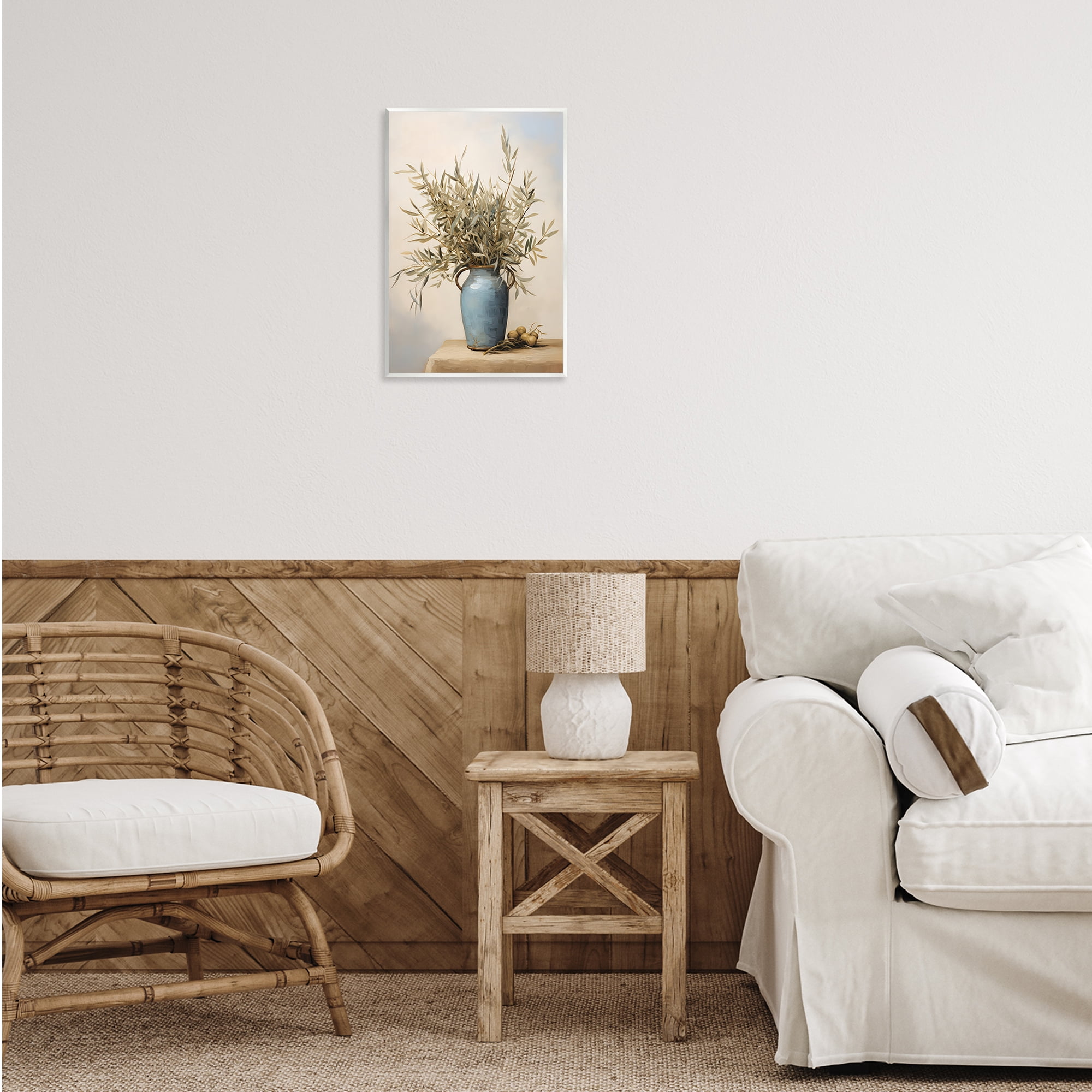 Stupell Industries Rustic Pottery Plant Plants & Flowers Painting Unframed Art Print Wall Art, 13 x 19