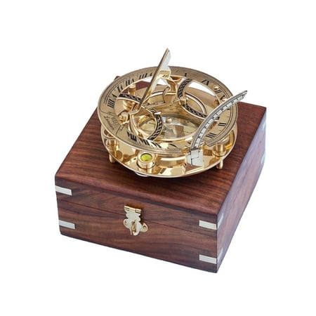 - Brass Round Sundial Compass 6