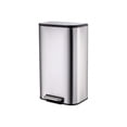 thumbnail image 5 of Stainless Steel 13 Gallon Trash Can, Rectangular Steel Pedal Garbage Can With Lid And Inner Buckets, Smudge Resistant Hands-Free Kitchen Waste Bin, 50 Liter, 5 of 5