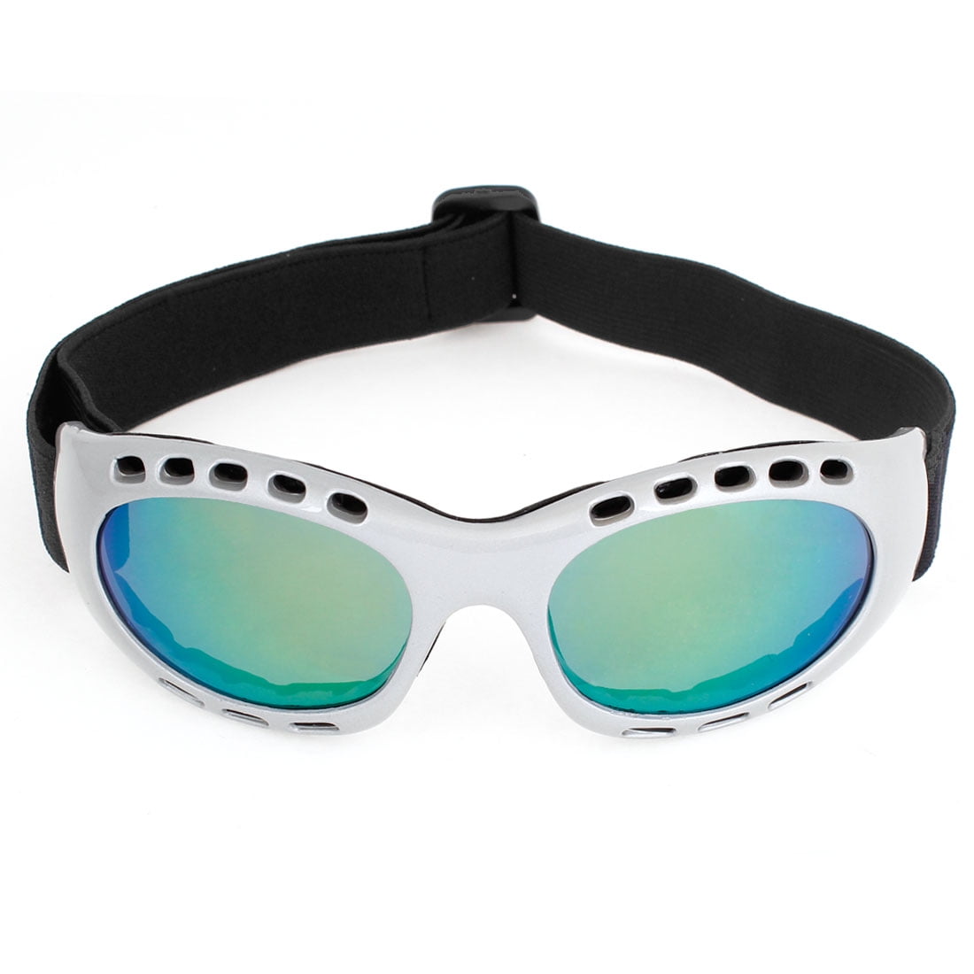 Colored Oval Lens Full Rim Ski Skate Snowboard Goggles Black for Unisex by