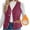 Hot Pink, variant on APEXFWDT Women's Fleece-Lined Cropped Vest Button-Down V-Neck Slim-Fit Vest Sleeveless Casual Coat for Layering,L,Beige