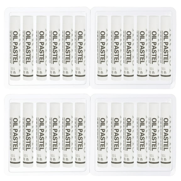 Uxcell White Oil Pastels, 24 Count Soft Oil Crayons Creamy Pastels Stick Art Supplies for Art