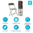 thumbnail image 5 of Emma + Oliver Folding Chair - Brown Plastic - 4 Pack 650LB Weight Capacity - Event Chair, 5 of 15