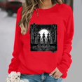 thumbnail image 2 of Enjoytime Halloween Sweatshirts for Women Funny Printed Crew Neck Long Sleeve Tops Fall Fashion Casual Spooky Season Sweatshirt, 2 of 6